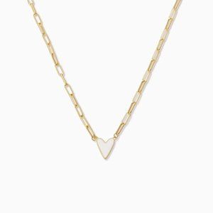 Uncommon James White Heart Necklace